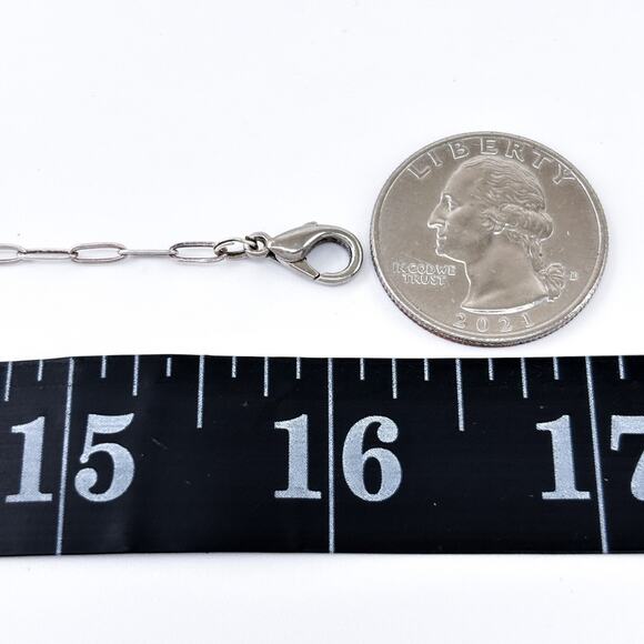 Vintage Sterling Silver Pressed Flower Bar Necklace | Real Botanical Jewelry 16" - Picture 6 of 7